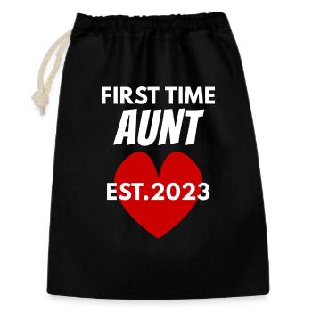 Becoming an aunt in 2023 - Gift Bag 30 x 45 cm - black - Front