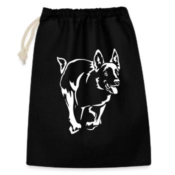 Malinois « Black Edition » - Sac cadeau 30 x 45 cm - noir - Devant