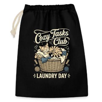 Cuddly kitten in the laundry basket - Gift Bag 30 x 45 cm - black - Front