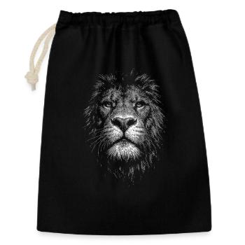 Lion - Sac cadeau 30 x 45 cm - noir - Devant