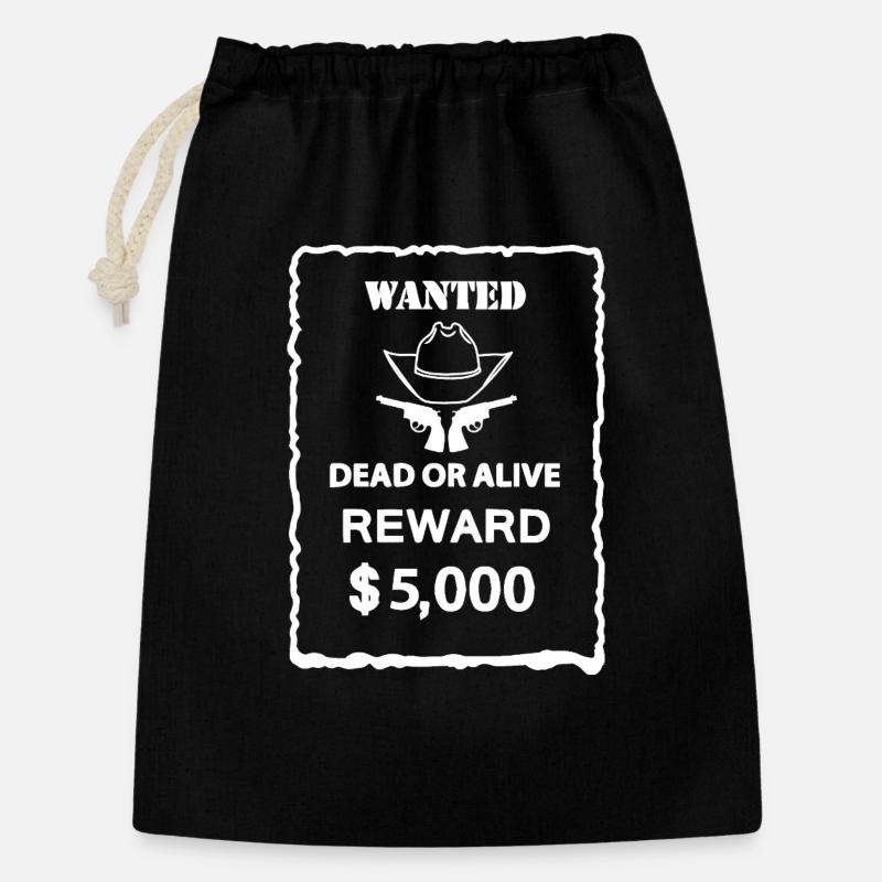 Wanted - Gift Bag 30 x 45 cm - black
