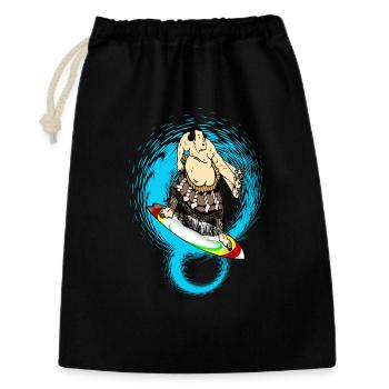 Surfeur de sumo - Sac cadeau 30 x 45 cm - noir - Devant