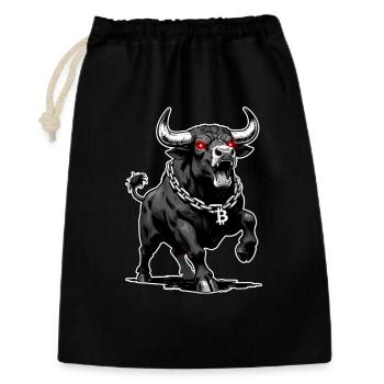Bitcoin Bull Red Laser Eyes Crypto Bull Run - Gift Bag 30 x 45 cm - black - Front