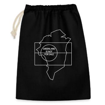 Le Groenland n’est pas à vendre (Édition Outline) - Sac cadeau 30 x 45 cm - noir - Devant