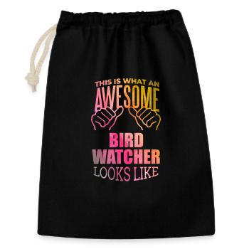 Bird Watching - Gift Bag 30 x 45 cm - black - Front