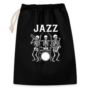 Illustration d'un groupe de jazz squelette - Sac cadeau 30 x 45 cm - noir - Devant