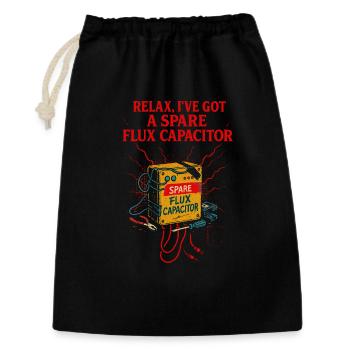 Ersatz-Flux-Kondensator Retro Tech Mystery Shirt - Geschenkbeutel aus Baumwolle (30 x 45 cm) - Schwarz - Vorne