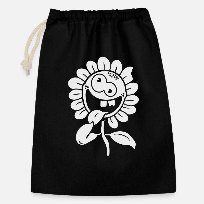 crazy flower negative 1c - Geschenkbeutel aus Baumwolle (30 x 45 cm) - Schwarz