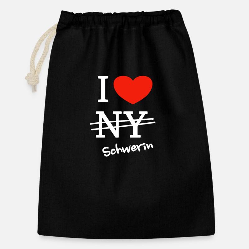 J'adore Schwerin - Sac cadeau 30 x 45 cm - noir