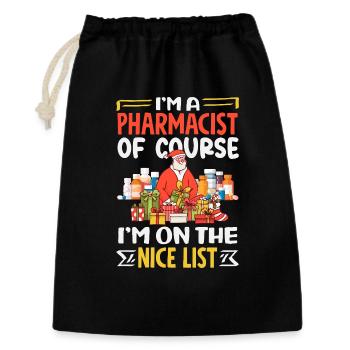 Apotheker Pharmazeutisch-technischer - Geschenkbeutel aus Baumwolle (30 x 45 cm) - Schwarz - Vorne