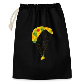 Paragliding - Gift Bag 30 x 45 cm - black - Front
