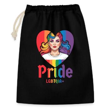 LGBT Stolz - Geschenkbeutel aus Baumwolle (30 x 45 cm) - Schwarz - Vorne