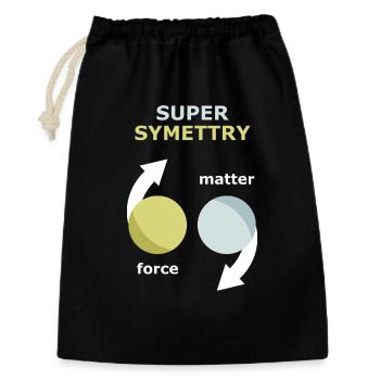 Theorie der Supersymmetrie - Geschenkbeutel aus Baumwolle (30 x 45 cm) - Schwarz - Vorne