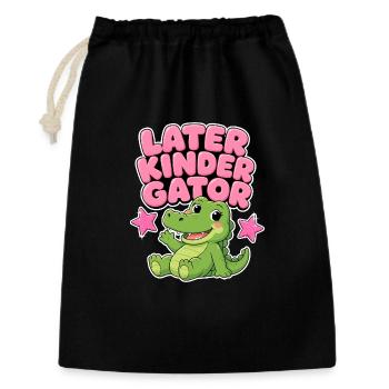 Später Kindergator – Kindergarten-Mädchengeschenk - Geschenkbeutel aus Baumwolle (30 x 45 cm) - Schwarz - Vorne