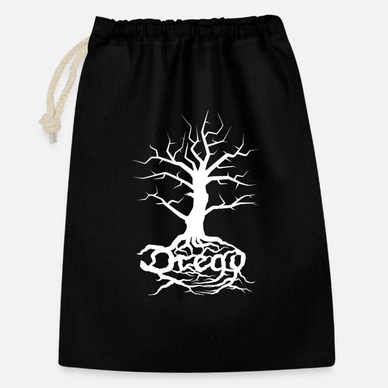 Dread Tree White - Sac cadeau 30 x 45 cm - noir
