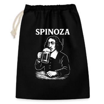 Spinoza Bier Philosoph - Geschenkbeutel aus Baumwolle (30 x 45 cm) - Schwarz - Vorne