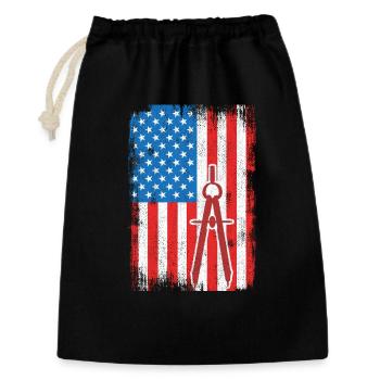 USA Patriotischer Architekt - Geschenkbeutel aus Baumwolle (30 x 45 cm) - Schwarz - Vorne