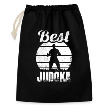 Judoka - Geschenkbeutel aus Baumwolle (30 x 45 cm) - Schwarz - Vorne