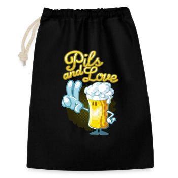 Pils and love toon - Gift Bag 30 x 45 cm - black - Front