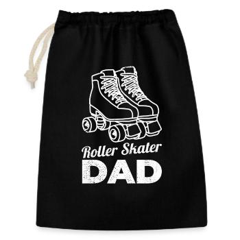 Roller Skater Vater - Geschenkbeutel aus Baumwolle (30 x 45 cm) - Schwarz - Vorne
