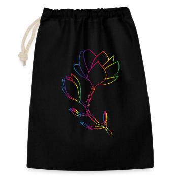 Colorful Magnolia Line Drawing Modern - Gift Bag 30 x 45 cm - black - Front