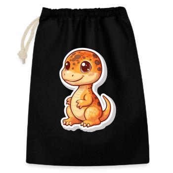 Dinosaure - Sac cadeau 30 x 45 cm - noir - Devant