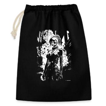 Crâne Visage Urban Hero - Sac cadeau 30 x 45 cm - noir - Devant