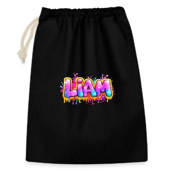 LIAM GRAFFITI NAME FOR PERFECT GIFT PRINTABLE  - Sac cadeau 30 x 45 cm - noir - Devant