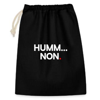 HUMM... NO | Minimalist humor expression - Gift Bag 30 x 45 cm - black - Front