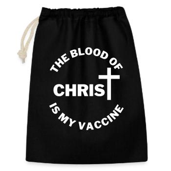 Blood of Christ is my vaccination - Gift Bag 30 x 45 cm - black - Front