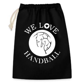 Nous aimons l’icône du handball icône logo illustration - Sac cadeau 30 x 45 cm - noir - Devant