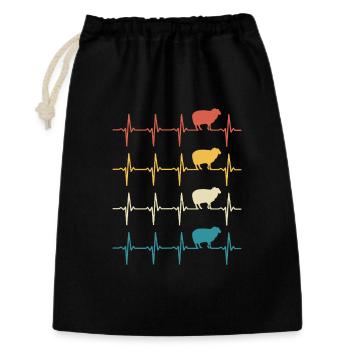 Heartbeat Sheep Sheep - Gift Bag 30 x 45 cm - black - Front