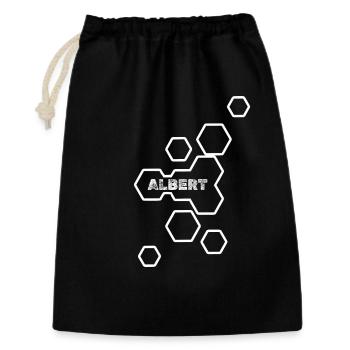 Geschenk für Albert - Geschenkbeutel aus Baumwolle (30 x 45 cm) - Schwarz - Vorne