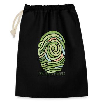 Empreinte digitale du jardin - Sac cadeau 30 x 45 cm - noir - Devant