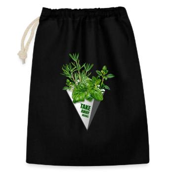 Herbes à emporter - impression amusante pour les gourmets - Sac cadeau 30 x 45 cm - noir - Devant