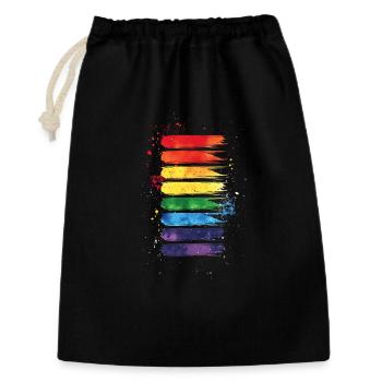 Subtle and Cool Dripping Pride Flag Rainbow Design - Gift Bag 30 x 45 cm - black - Front