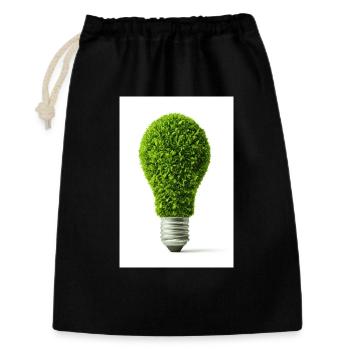 Leafy Glow Light Bulb Design - Gift Bag 30 x 45 cm - black - Front