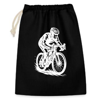 Funny road bike motif - Gift Bag 30 x 45 cm - black - Front