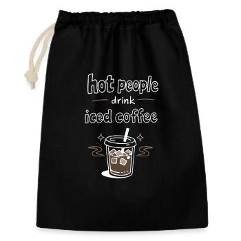 Hot People Drink Iced Coffee Statement - Gift Bag 30 x 45 cm - black - Front