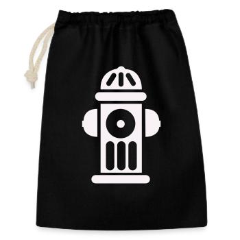 Ligne de silhouette de la bouche d’incendie minimale - Sac cadeau 30 x 45 cm - noir - Devant