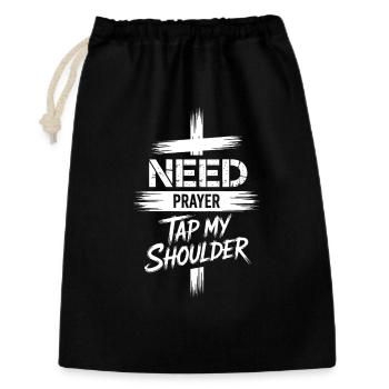 Need Prayer Cross Tee - Gift Bag 30 x 45 cm - black - Front