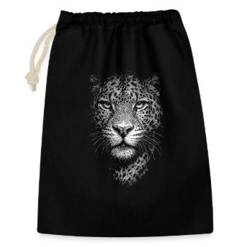 Léopard - Sac cadeau 30 x 45 cm - noir - Devant
