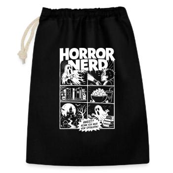 Horror Nerd Comic Spoiler Angst - Geschenkbeutel aus Baumwolle (30 x 45 cm) - Schwarz - Vorne