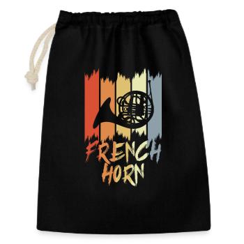 French Horn Vintage Look - Gift Bag 30 x 45 cm - black - Front