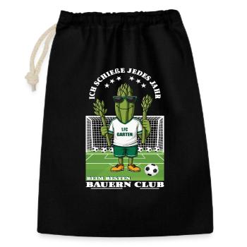 1.FC Garten Spargel Verein - Geschenkbeutel aus Baumwolle (30 x 45 cm) - Schwarz - Vorne