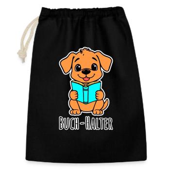 Un mignon petit chien porte-livres, trop mignon !! - Sac cadeau 30 x 45 cm - noir - Devant
