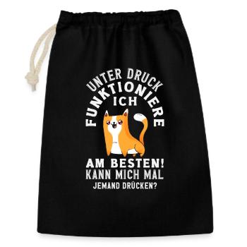 I function best under pressure - Gift Bag 30 x 45 cm - black - Front