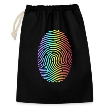 Colorful Rainbow Fingerprint - Gift Bag 30 x 45 cm - black - Front