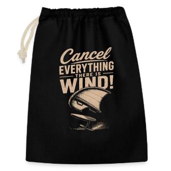Windsturm Windsurf-Statement - Geschenkbeutel aus Baumwolle (30 x 45 cm) - Schwarz - Vorne
