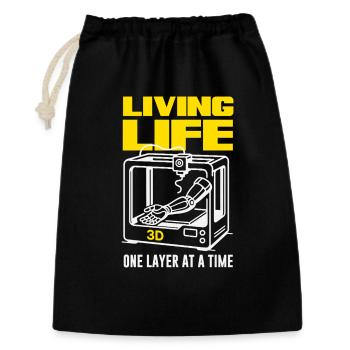 Impression 3D Durée de vie couche par couche Imprimante - Sac cadeau 30 x 45 cm - noir - Devant
